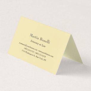 Unique Classic Personalised Custom Jane Cream  Business Card
