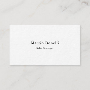 Unique Classic Simple Black White Thick Two Sided Business Card