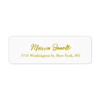 Unique Classic Simple Gold Colour Name Calligraphy