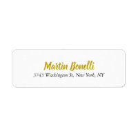 Unique Classic Simple Gold Colour Name Calligraphy