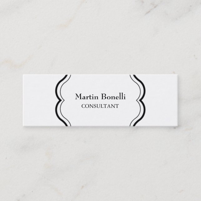 Unique Classical Damask Original Mini Business Card (Front)