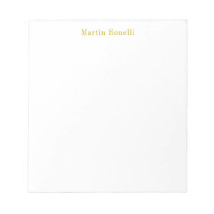 Unique Classical Simple Gold Colour Name Notepad