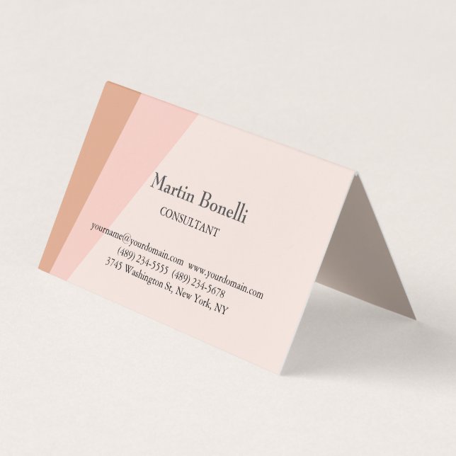 Unique Classical Simple Minimalist Plain Business Card (Front)