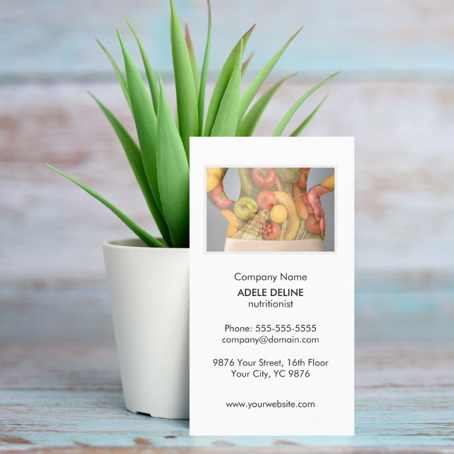Unique Clean Body Nutritionist Diet Health Business Card (Creator Uploaded)