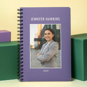 Unique Clean Purple Women Photo 2024 Business Planner