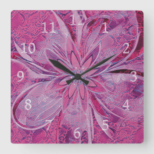 Unique clock in flower style