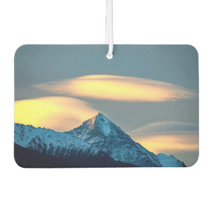 Unique Clouds Over Snow Covered Mountains Car Air Freshener