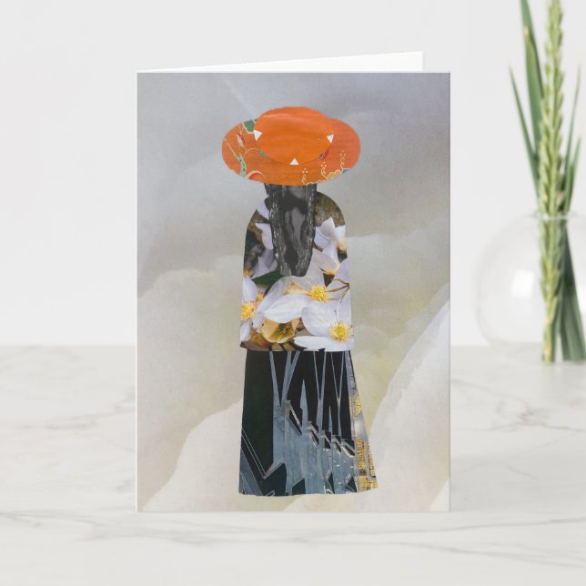 Unique Collage Earth Mama Amelia Blank Card (Front)