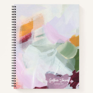 Unique Colorful Abstract Art Personalized Name Notebook
