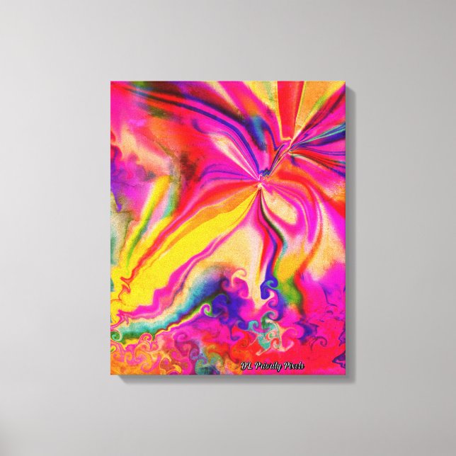 Unique Colorful Abstract Marble Liquified Wall Art (Front)