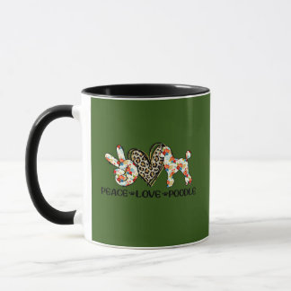 Unique colour for gift with poodle. mug