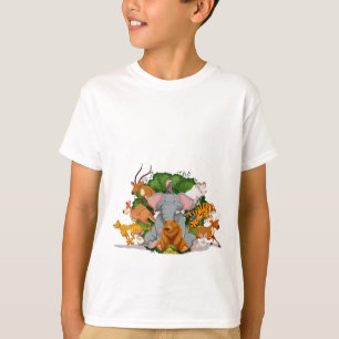 Unique Colourful Animals Pattern T-Shirt