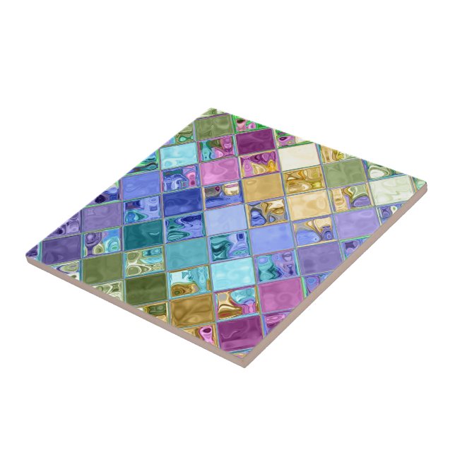 Unique Colourful Custom Ceramic Tile (Side)