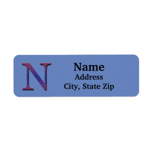 Unique Colourful Tiled Letter N Monogram Initial