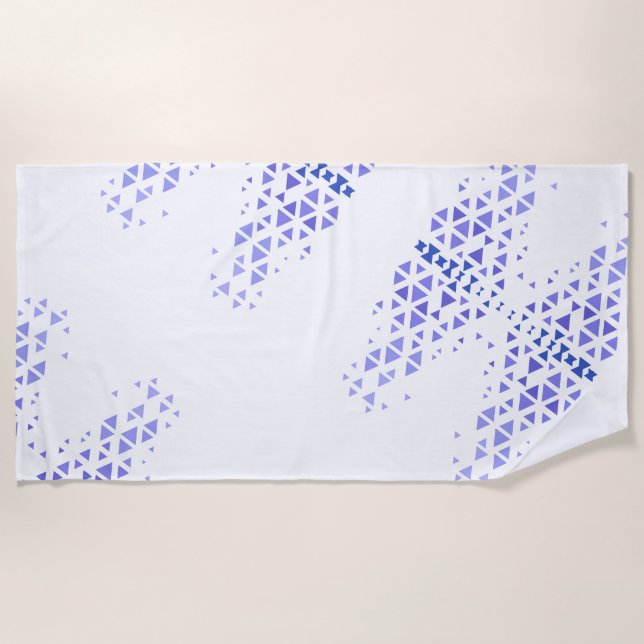 Unique Colourful Triangle Pattern & Quotes Beach Towel (Front)