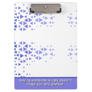 Unique Colourful Triangle Pattern & Quotes Clipboard