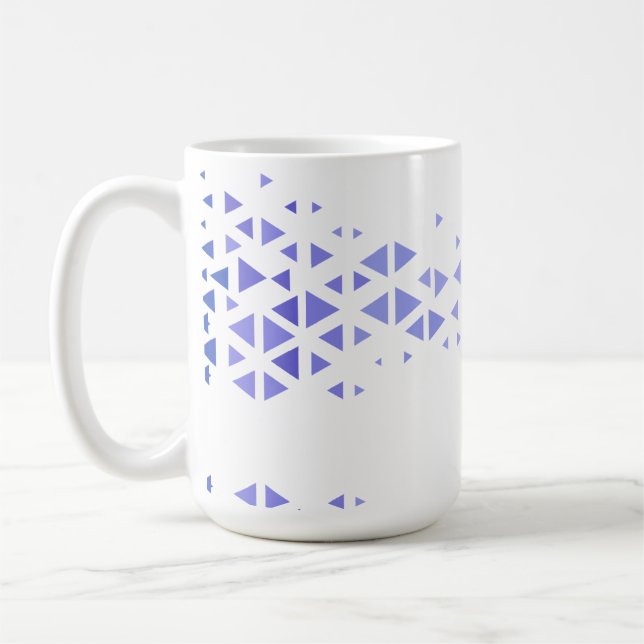 Unique Colourful Triangle Pattern & Quotes Coffee Mug (Left)