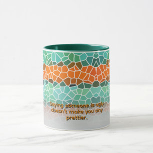 Unique Colourful Triangle Pattern & Quotes Mug