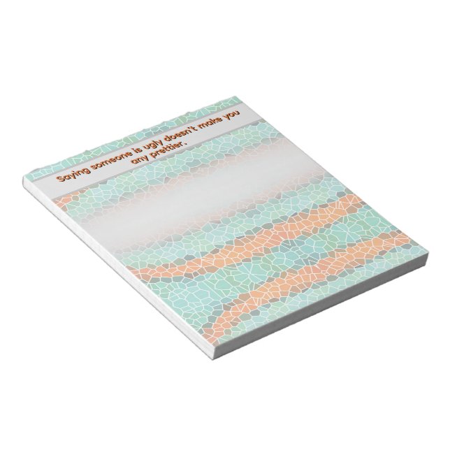 Unique Colourful Triangle Pattern & Quotes Notepad (Angled)