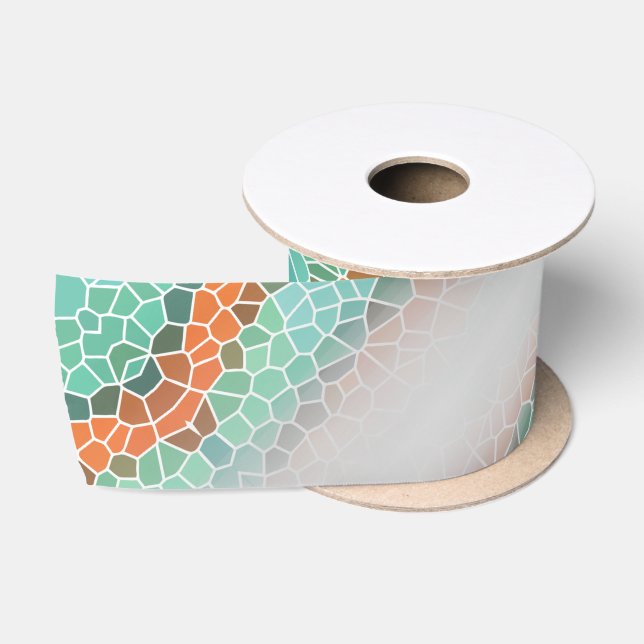 Unique Colourful Triangle Pattern & Quotes Satin Ribbon (Spool)
