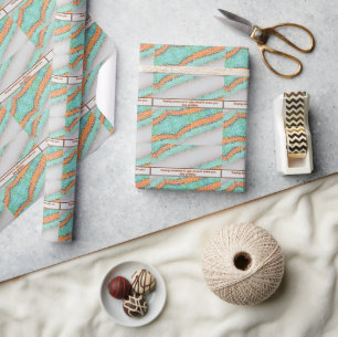 Unique Colourful Triangle Pattern & Quotes Wrapping Paper