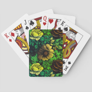 Unique Colours Vintage Floral Print Playing Cards