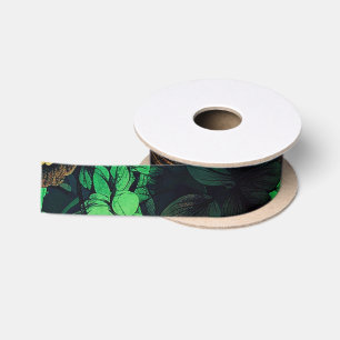 Unique Colours Vintage Floral Print Satin Ribbon