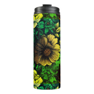 Unique Colours Vintage Floral Print Thermal Tumbler