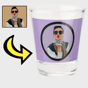Unique Cool Custom Personalised Funny Gifts Photo Shot Glass