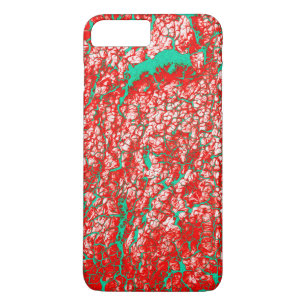 Unique Cool Pink Red Green Abstract Pattern Case-Mate iPhone Case