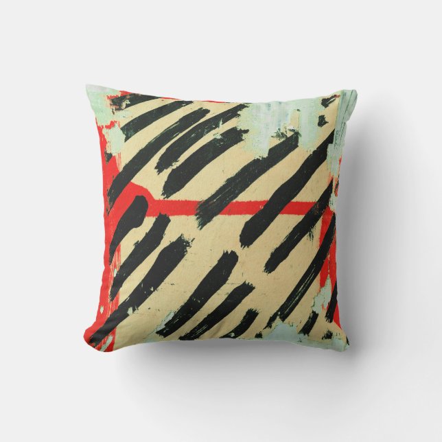 Unique Cool Worn Wall Paper Paint Cushion (Front)