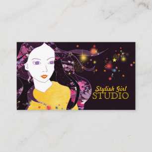 Unique Cosmetologist + Hair Salon Business Card