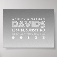 Unique Creative Grey Ombre Address