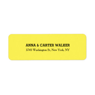 Unique Creative Plain Yellow Stylish Family Name