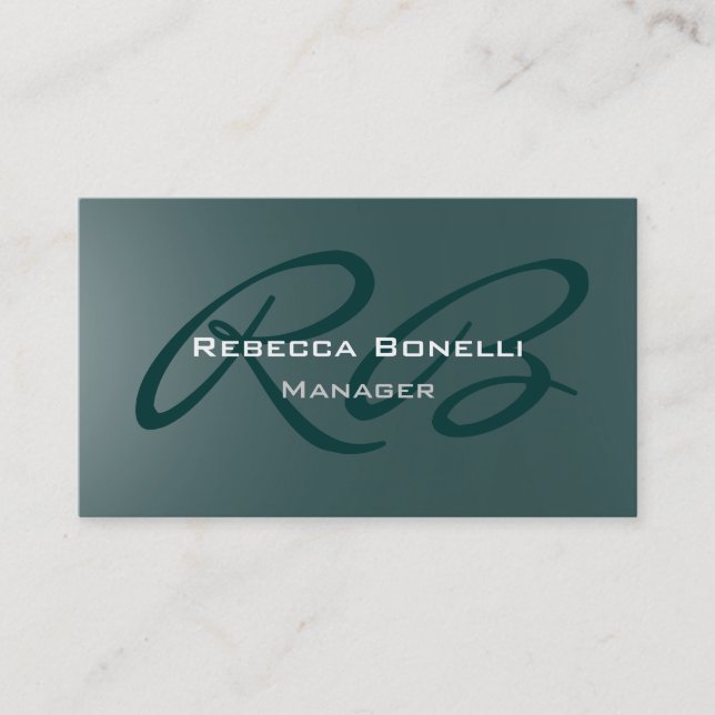 Unique Creative Trendy Monogram Business Card (Front)