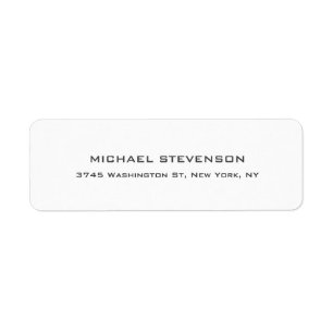 Unique Creative Trendy White Return Address Label