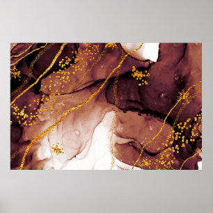Unique creativity. Art&Gold. Inspired by the Sky. Poster