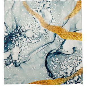 Unique creativity. Art&Gold. Inspired by the Sky. Shower Curtain