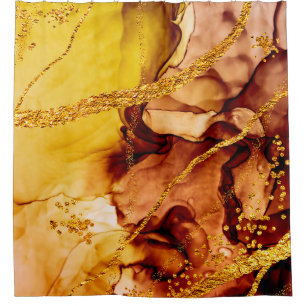 Unique creativity. Art&Gold. Inspired by the Sky. Shower Curtain