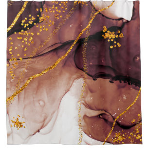 Unique creativity. Art&Gold. Inspired by the Sky. Shower Curtain