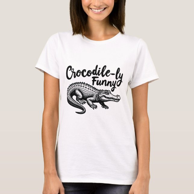 Unique Crocodile T-Shirt fun Graphic  (Front)