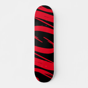 Unique Custom Black & Red Skateboard Deck