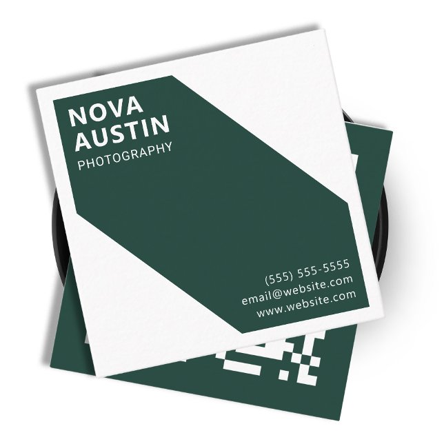 Unique Custom Bold Geometric Modern Square Business Card (Creator Uploaded)