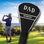 Unique Custom DAD Personalised with Name Golf Head Cover<br><div class="desc">This simple yet sophisticated design features faux custom "DAD" and his first name. Perfect as father's day gifts for dad,  gifts for grandfather,  husband and more. Any design questions or special requests,  just a chat or an email: charmdesignstudio@rcn.com and we'll be happy to assist.</div>