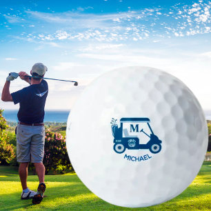 Unique Custom Golf Cart Monogram Name   Balls