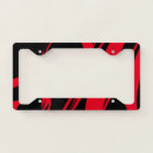 Unique Custom License Plate Frame Black & Red