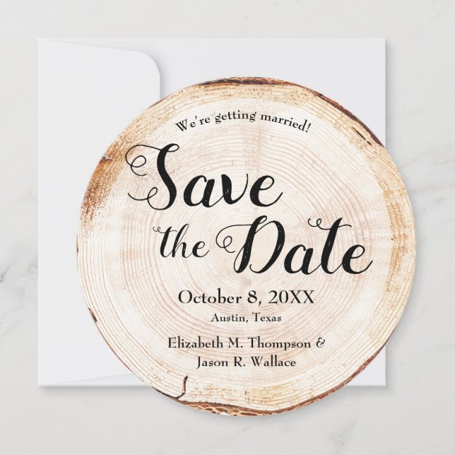 Unique Custom Photo Fall Rustic wedding Invitation (Front)