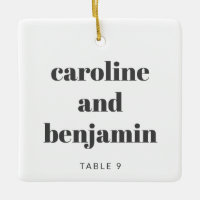 Unique Custom Place Card Winter Christmas Wedding