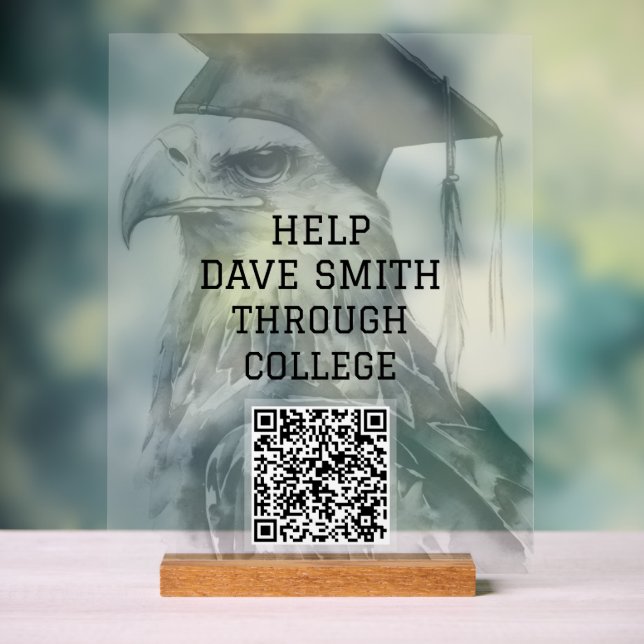 Unique Custom QR Code Acrylic Sign (Neutral)