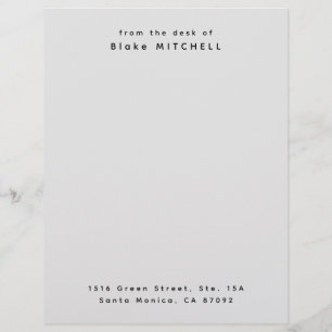 Unique Custom Stationery Monogram Letterhead